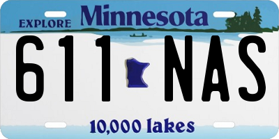 MN license plate 611NAS