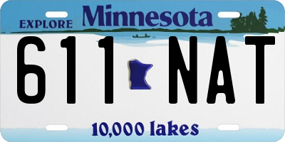 MN license plate 611NAT