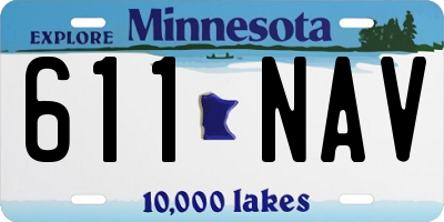 MN license plate 611NAV