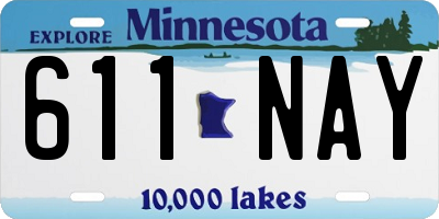 MN license plate 611NAY