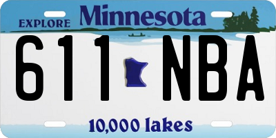 MN license plate 611NBA