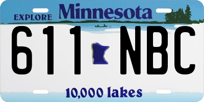 MN license plate 611NBC