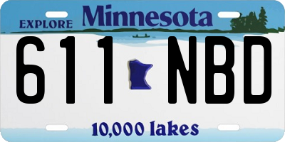 MN license plate 611NBD