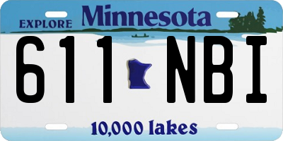 MN license plate 611NBI