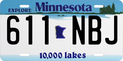 MN license plate 611NBJ