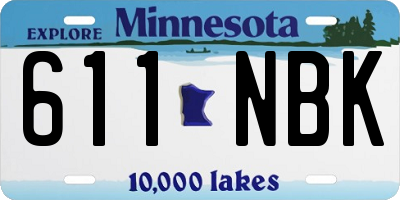 MN license plate 611NBK