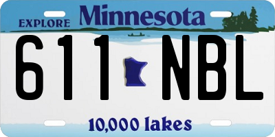 MN license plate 611NBL