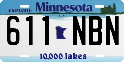 MN license plate 611NBN