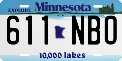 MN license plate 611NBO