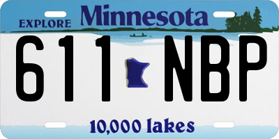 MN license plate 611NBP
