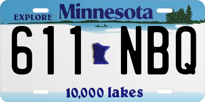MN license plate 611NBQ