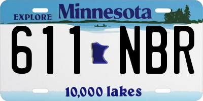 MN license plate 611NBR