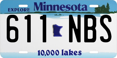 MN license plate 611NBS