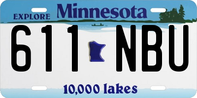 MN license plate 611NBU