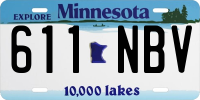 MN license plate 611NBV