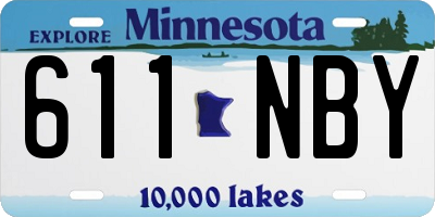 MN license plate 611NBY