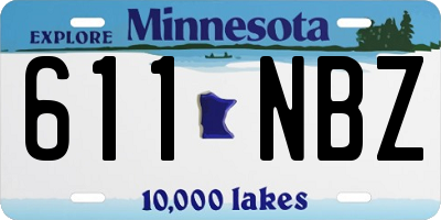 MN license plate 611NBZ