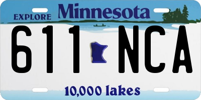 MN license plate 611NCA