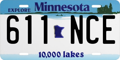 MN license plate 611NCE
