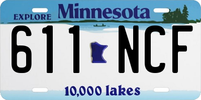 MN license plate 611NCF