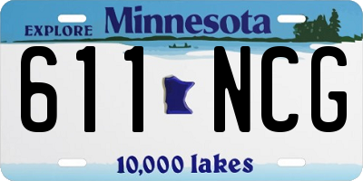 MN license plate 611NCG