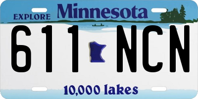 MN license plate 611NCN