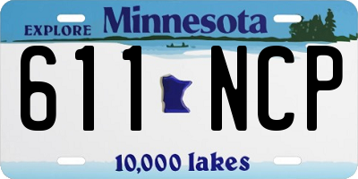MN license plate 611NCP