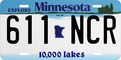 MN license plate 611NCR