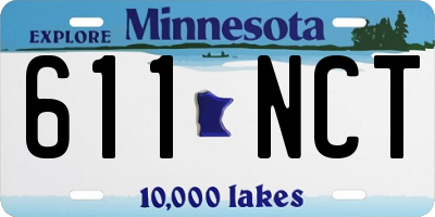 MN license plate 611NCT
