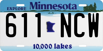 MN license plate 611NCW