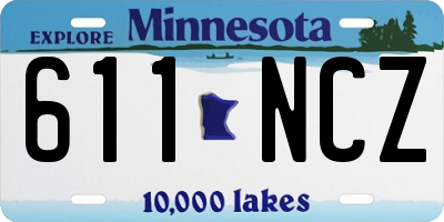 MN license plate 611NCZ