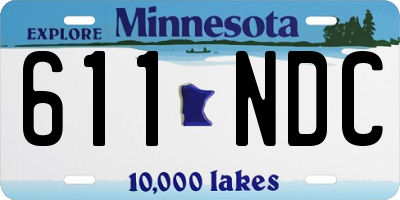 MN license plate 611NDC