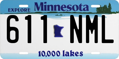 MN license plate 611NML