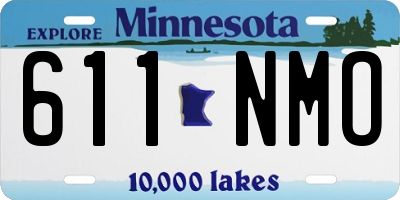 MN license plate 611NMO