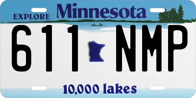 MN license plate 611NMP