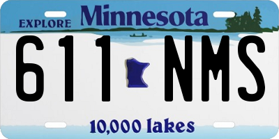 MN license plate 611NMS