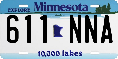 MN license plate 611NNA
