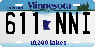 MN license plate 611NNI