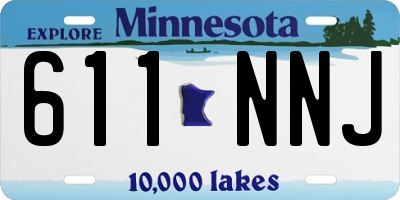MN license plate 611NNJ
