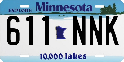 MN license plate 611NNK