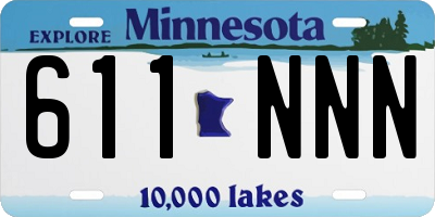 MN license plate 611NNN