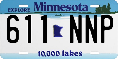 MN license plate 611NNP