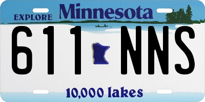 MN license plate 611NNS