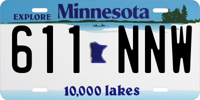 MN license plate 611NNW