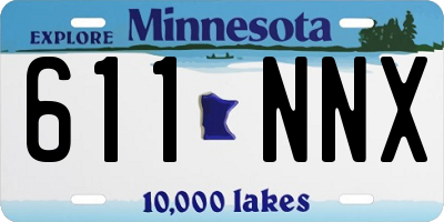 MN license plate 611NNX