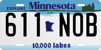 MN license plate 611NOB