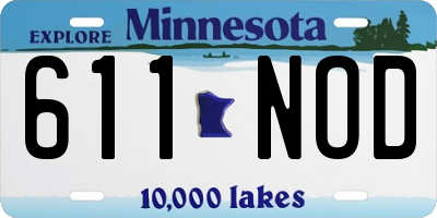 MN license plate 611NOD