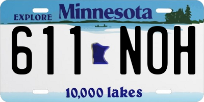 MN license plate 611NOH