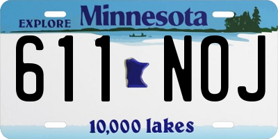 MN license plate 611NOJ