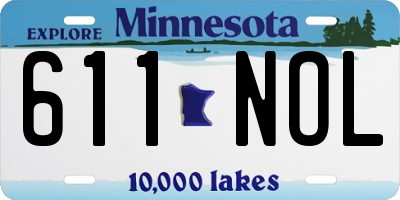 MN license plate 611NOL